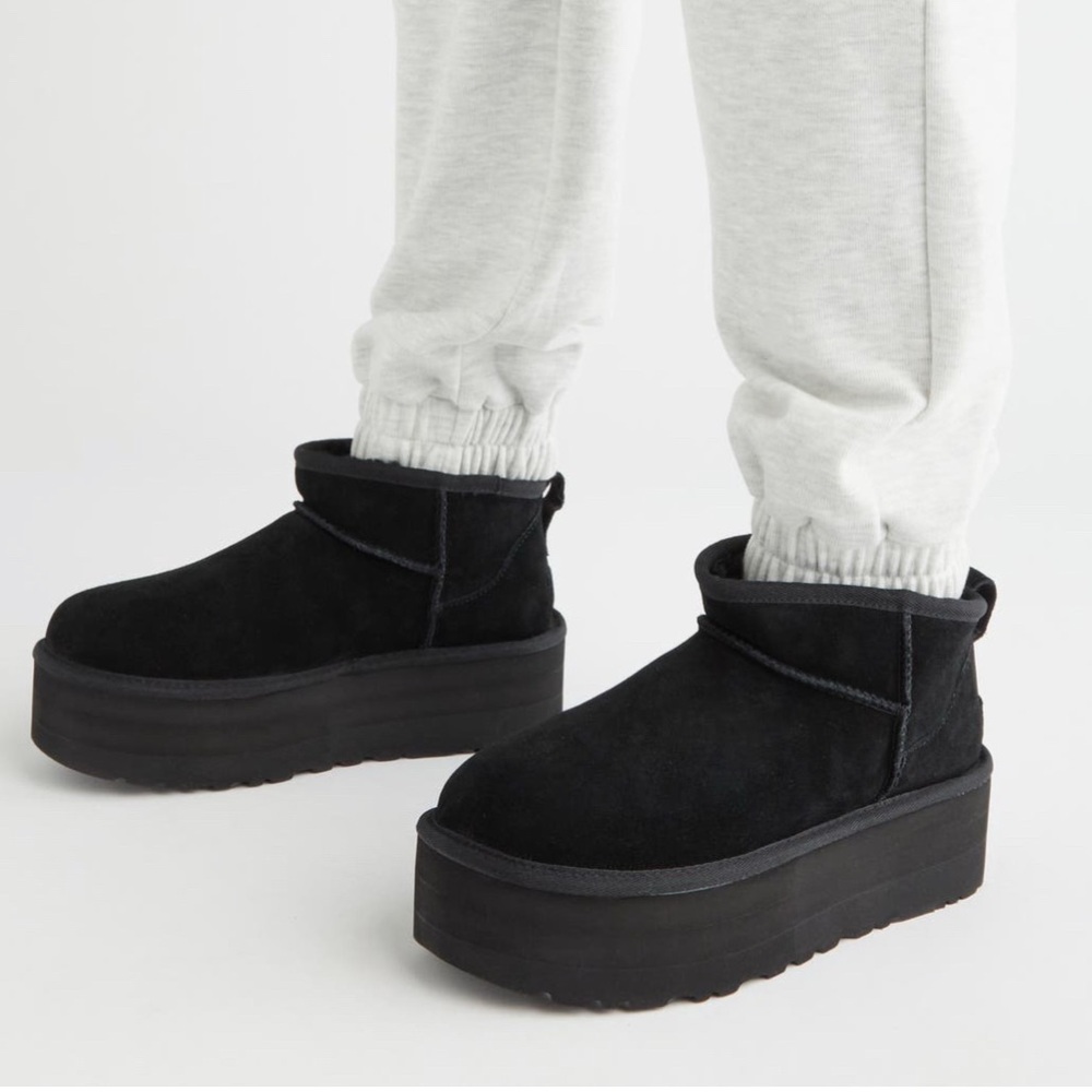 UGG Black Platform Boots